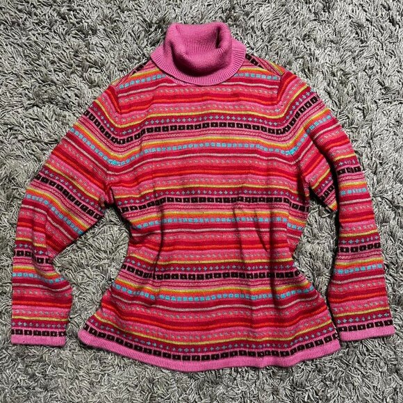 Venezia 90s Patterned Knit Sweater Size 18/20 - Picture 1 of 6